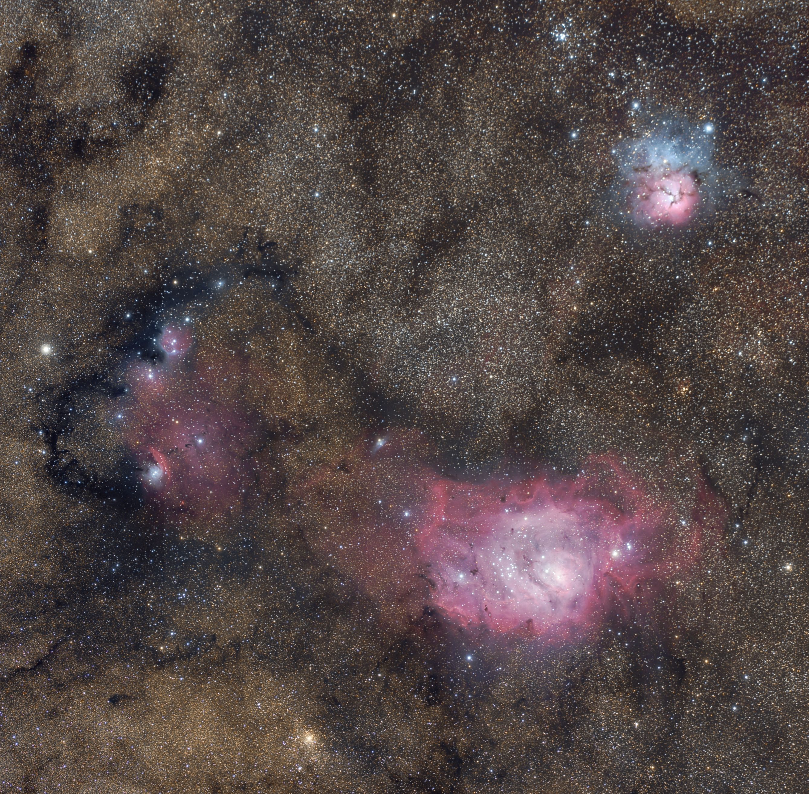 M 8, M 20 and Sh2-29